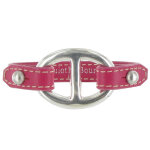 Les poulettes bijoux - bracelet cuir et maille marine argent 925 - colors