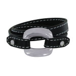 Les poulettes bijoux bracelet double tour cuir et maille carr�e argent 925