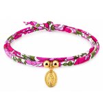 Les poulettes bijoux bracelet double tour lien liberty et petite m�daille vierge mir