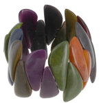Les poulettes bijoux - bracelet elastique manchette tagua multicolore automne
