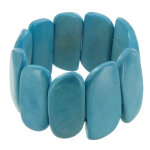 Les poulettes bijoux - bracelet elastique tagua - classics - turquoise