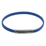 Les poulettes bijoux - bracelet homme tresse en coton bleu - taille 20 cm