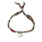 Les poulettes bijoux bracelet liberty perles et m�daille coeur en argent - classics