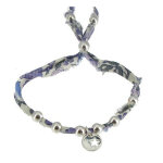 Les poulettes bijoux - bracelet liberty perles et m�daille etoile en argent - classi