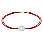Les poulettes bijoux bracelet lien mon ange argent - classics - rouge