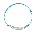 Les poulettes bijoux - bracelet lien argent trois cha�nettes - classics - turquoise
