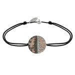 Les poulettes bijoux - bracelet lien m�daille argent plaqu� or rose ruth�nium new yo