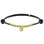 Les poulettes bijoux - bracelet lien m�daille etoile et perles plaqu�es or - classics