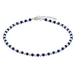 Les poulettes bijoux - bracelet perles argent et perles de lapis lazuli facett�