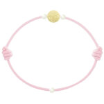 Les poulettes bijoux - bracelet la perle en or 18 k diamant�e des poulettes - classi