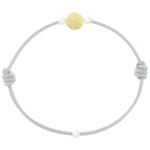 Les poulettes bijoux - bracelet la perle en or 18 k diamant�e des poulettes - classi