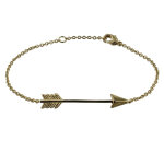 Les poulettes bijoux - bracelet plaqu� or fl�che