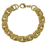 Les poulettes bijoux - bracelet plaqu� or grosse gourmette