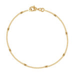 Les poulettes bijoux - bracelet plaqu� or huit m�dailles soleil