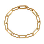 Les poulettes bijoux - bracelet plaqu� or mailles cheval 19cm