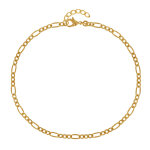 Les poulettes bijoux - bracelet plaqu� or mailles figaro