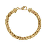 Les poulettes bijoux - bracelet plaqu� or maille palmier - taille 21 cm