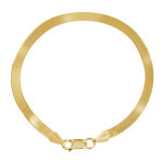 Les poulettes bijoux - bracelet plaqu� or mailles serpent plates