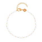 Les poulettes bijoux - bracelet plaqu� or perles facett�es de pierre de lune