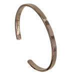 Les poulettes bijoux - bracelet plaqu� or rose demi jonc plat