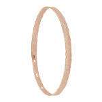 Les poulettes bijoux - bracelet plaqu� or rose jonc plat martel� fermeture crochet