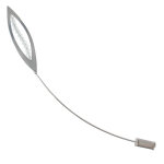 Les poulettes bijoux - broche argent feuille ajour�e et cristal