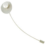 Les poulettes bijoux - broche argent n�nuphar argent bross� et perle blanche