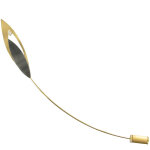 Les poulettes bijoux - broche feuilles argent oxyd� et plaqu� or et strass