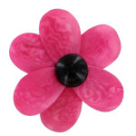 Les poulettes bijoux - broche fleur en tagua - fuchsia