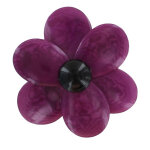 Les poulettes bijoux - broche fleur en tagua - violet
