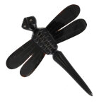 Les poulettes bijoux - broche libellule en corne noire