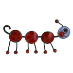 Les poulettes bijoux - broche pin's chenille �maill�e bleu � pois rouge