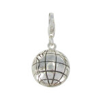 Les poulettes bijoux - charms argent 925 globe terrestre
