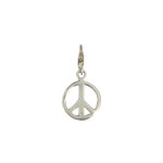 Les poulettes bijoux - charms argent 925 - moyenne m�daille paix - peace and love