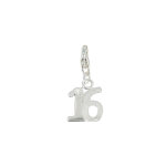 Les poulettes bijoux - charms argent 925 num�ro seize