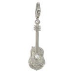 Les poulettes bijoux charms argent guitare banjo et son strass