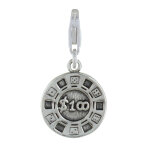 Les poulettes bijoux charms argent jeton de poker