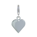 Les poulettes bijoux - charms argent petit coeur plat