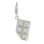 Les poulettes bijoux - charms argent tablette de chocolat gourmande