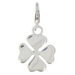 Les poulettes bijoux - charms argent tr�fle 4 feuilles - gris gris porte chance