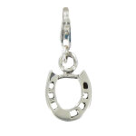 Les poulettes bijoux - charms bracelet argent 925 - fer � cheval
