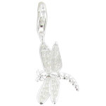 Les poulettes bijoux - charms bracelet argent libellule