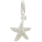 Les poulettes bijoux charms bracelet etoile de mer - argent 925 et strass