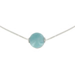Les poulettes bijoux - collier argent 925 et sa perle d'amazonite