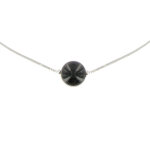 Les poulettes bijoux - collier argent 925 et sa perle d'onyx noire
