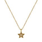 Les poulettes bijoux collier argent dor� petite etoile strass cristal