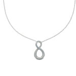 Les poulettes bijoux - collier argent pendentif infini - taille 42 cm