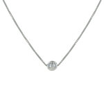 Les poulettes bijoux - collier argent petite bille