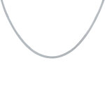 Les poulettes bijoux - collier argent rhodi� mailles serpent plates