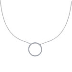 Les poulettes bijoux - collier argent rhodi� petit cercle